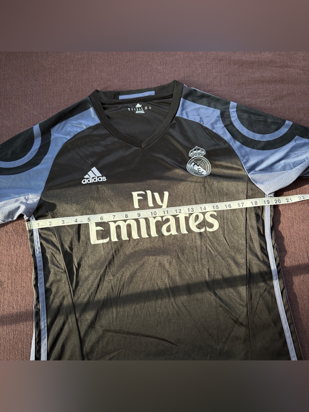 Adidas Real Madrid Ronaldo #7 Black Soccer Jersey Men’s M - Picture 6 of 7